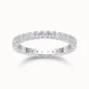 2.5mm Round Moissanite Eternity Ring