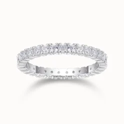 2.5mm Round Moissanite Eternity Ring