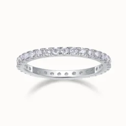 2.3mm Round Moissanite Eternity Ring
