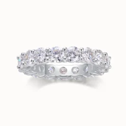 3mm Round-Cut Moissanite Eternity Ring