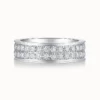 6mm 2 Row Moissanite Eternity Ring