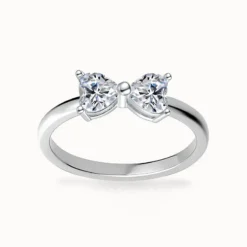 Heart Moissanite Bow Ring