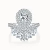 1ct Pear Pave Ring