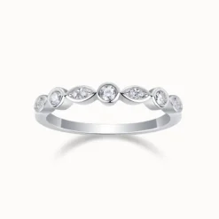 Devil's Eye Half Eternity Ring