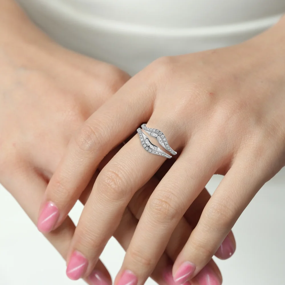 Moissanite Nested Ring - Image 2