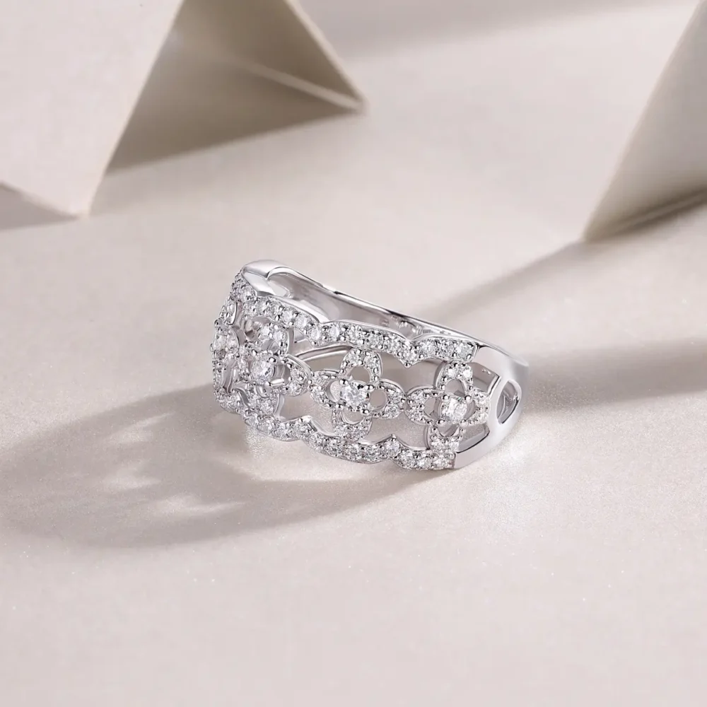Triple Lace Moissanite Ring - Image 6