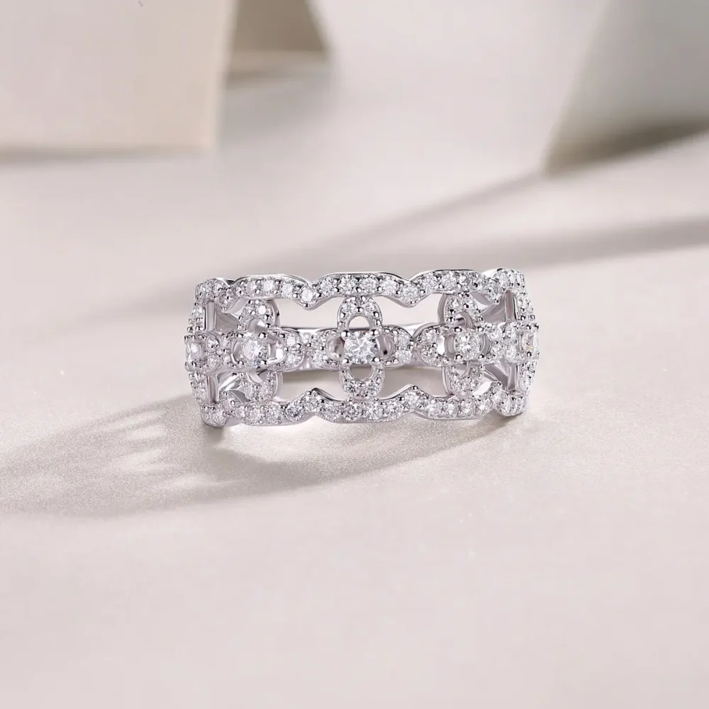 Triple Lace Moissanite Ring - Image 5