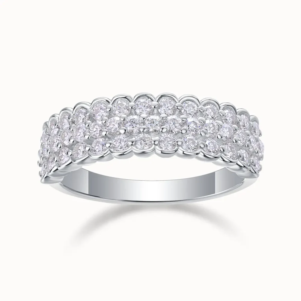 Triple Lace Half Eternity Ring