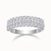 Triple Lace Half Eternity Ring