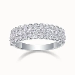 Triple Lace Half Eternity Ring