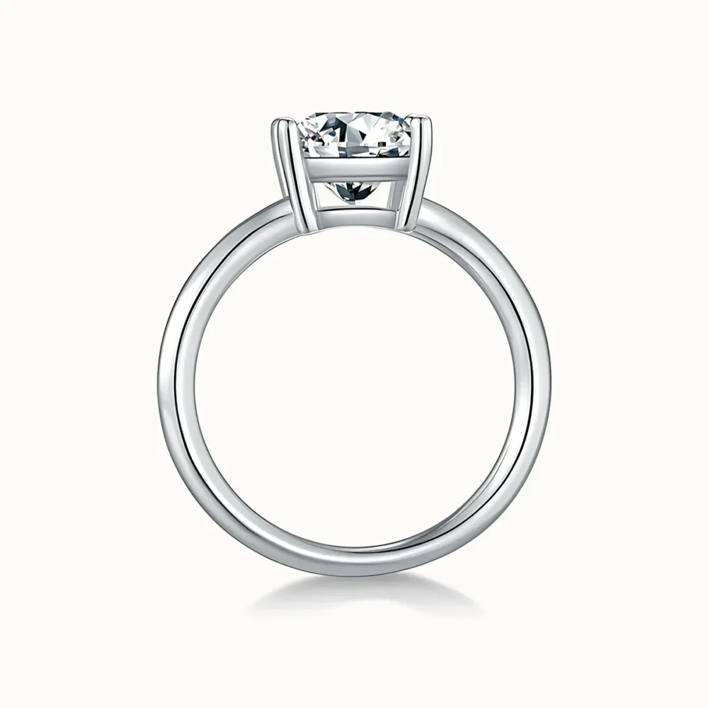 2ct Princess Cut Moissanite Solitaire Ring - Image 5