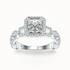 3ct Princess Cut Moissanite Bold Ring