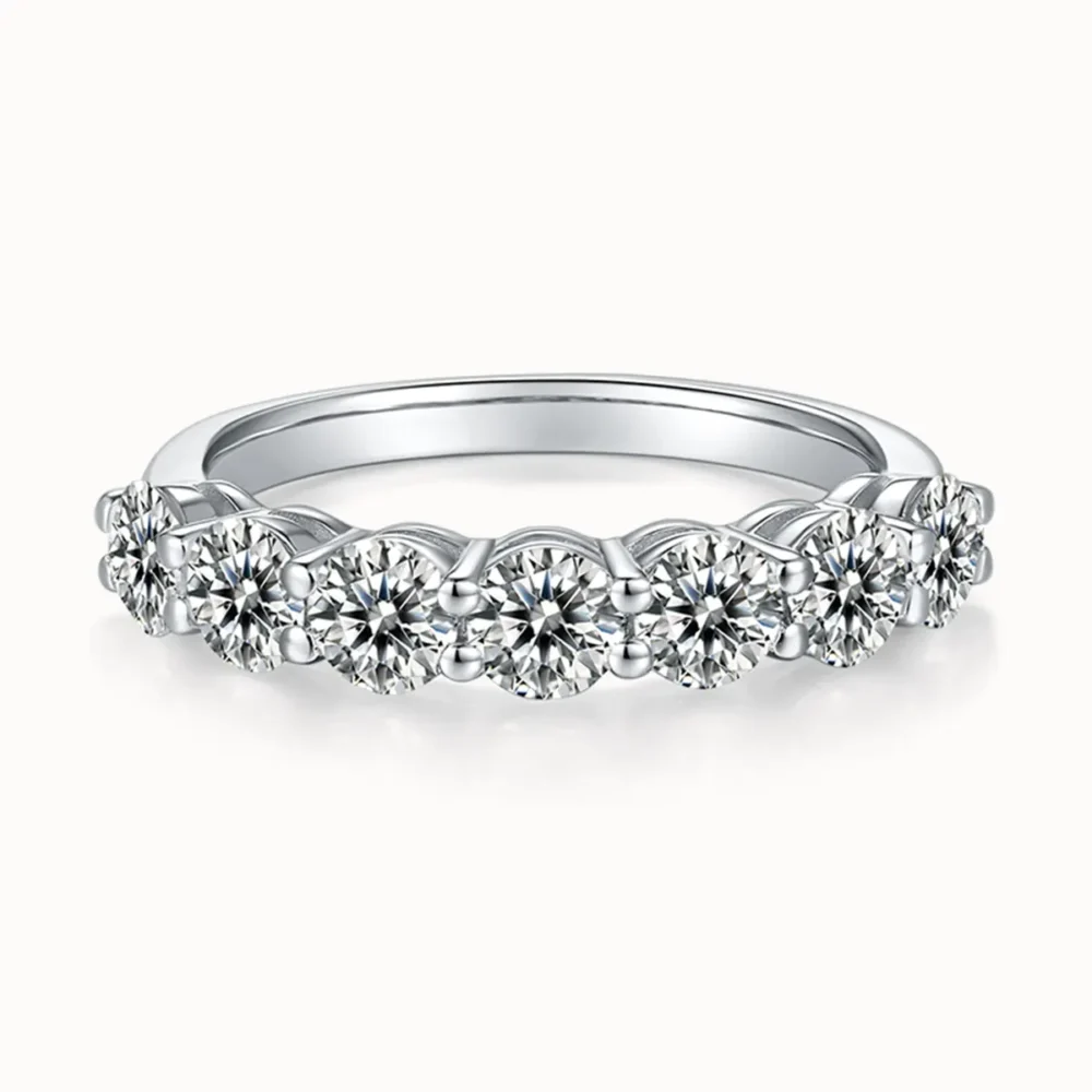 3.5mm Round Half Eternity Ring