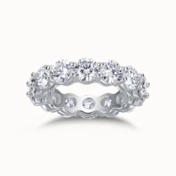 Round Moissanite Eternity Ring