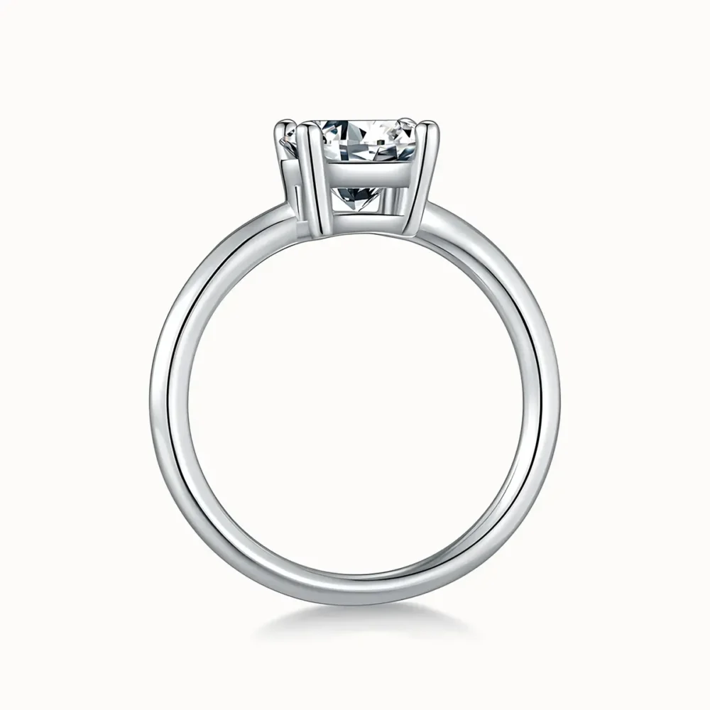 2ct Round Cut Moissanite Solitaire Ring - Image 5