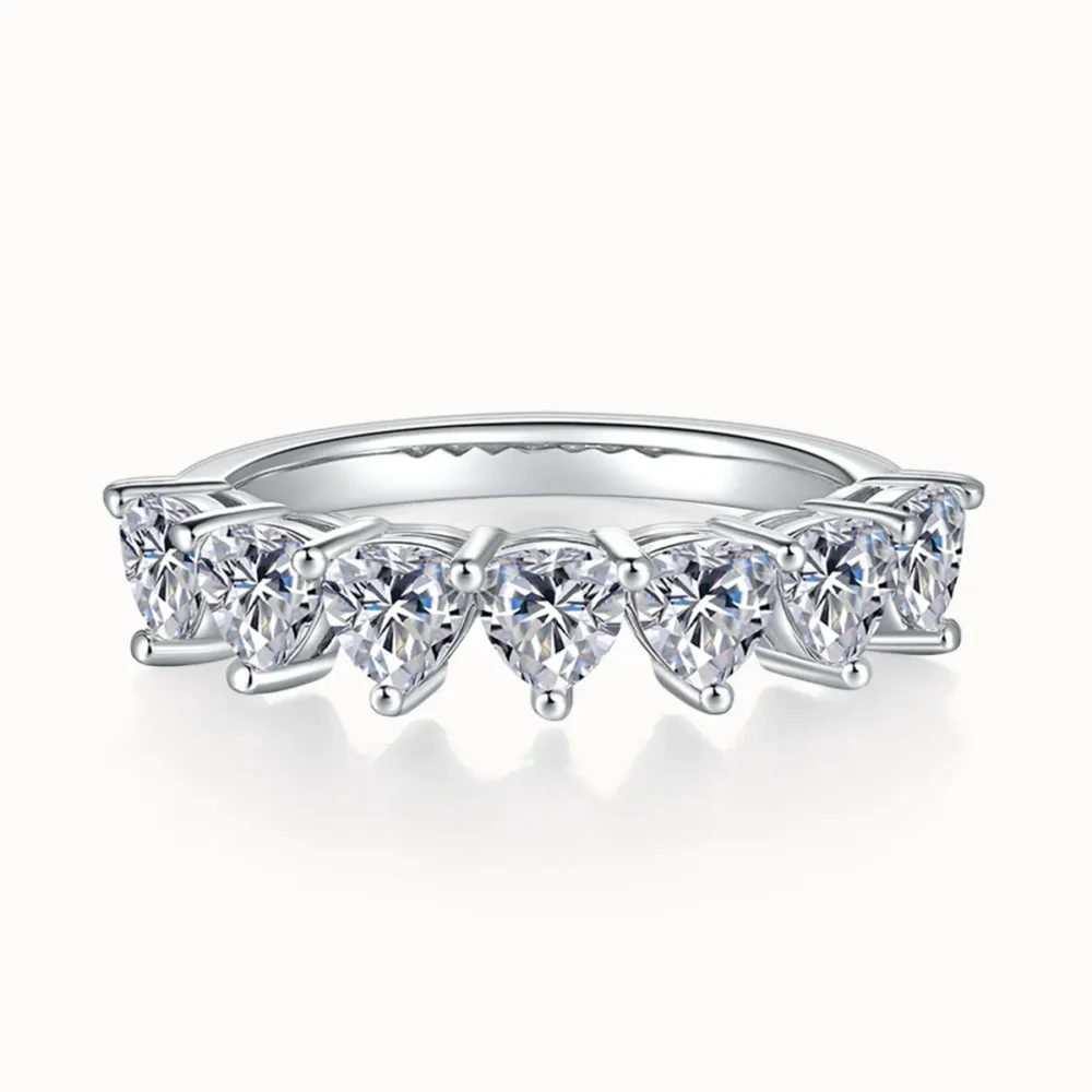 Trilliant Cut Half Eternity Ring