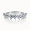 Trilliant Cut Half Eternity Ring