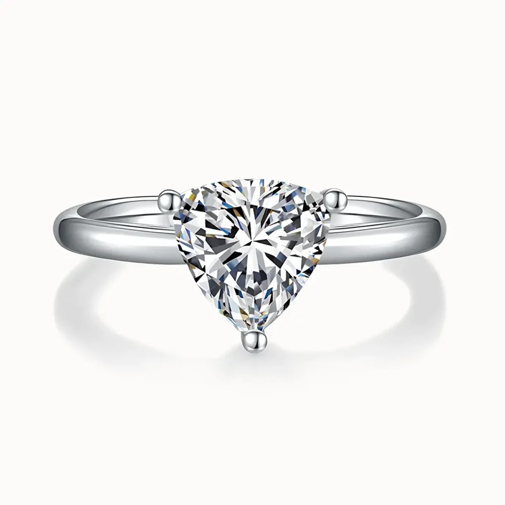 2ct Trillion Moissanite Solitaire Ring