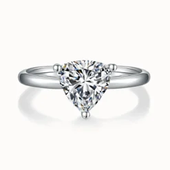 2ct Trillion Moissanite Solitaire Ring