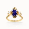 Lapis Lazuli Gold Plated Silver Ring