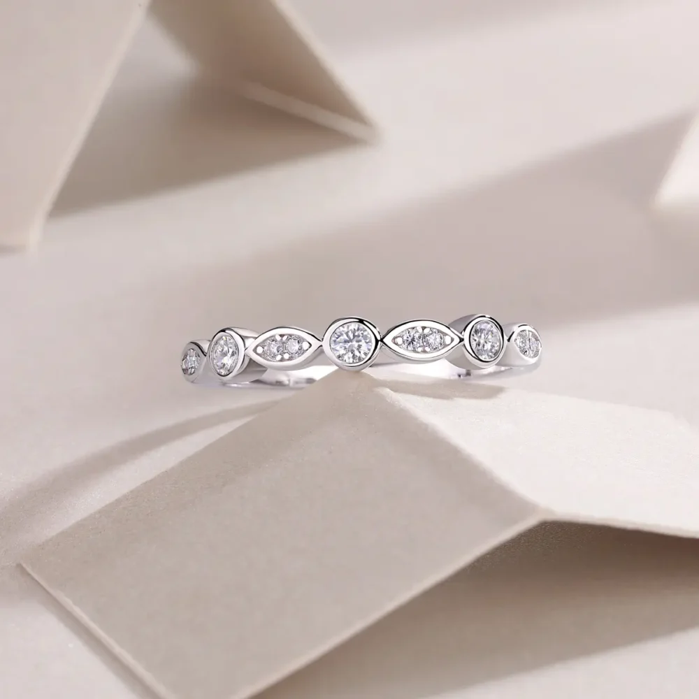 Devil's Eye Half Eternity Ring - Image 4