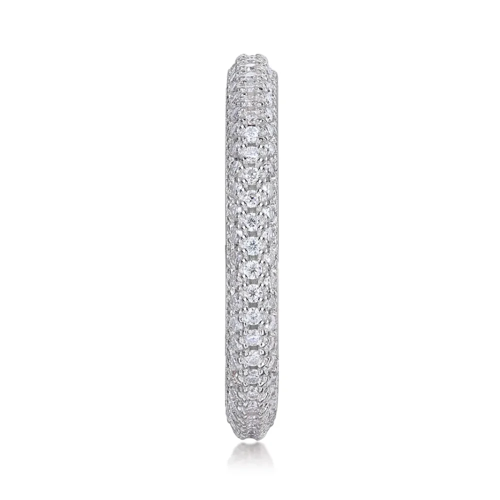 3mm Pave Eternity Ring - Image 7