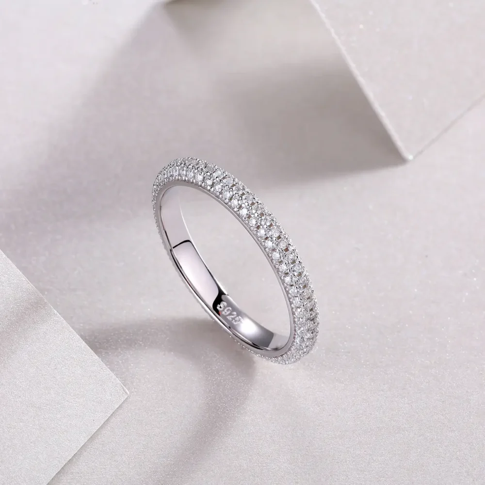 3mm Pave Eternity Ring - Image 5