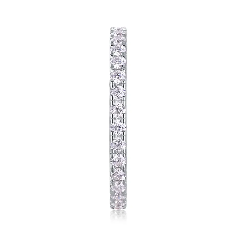 2.3mm Round Moissanite Eternity Ring - Image 6