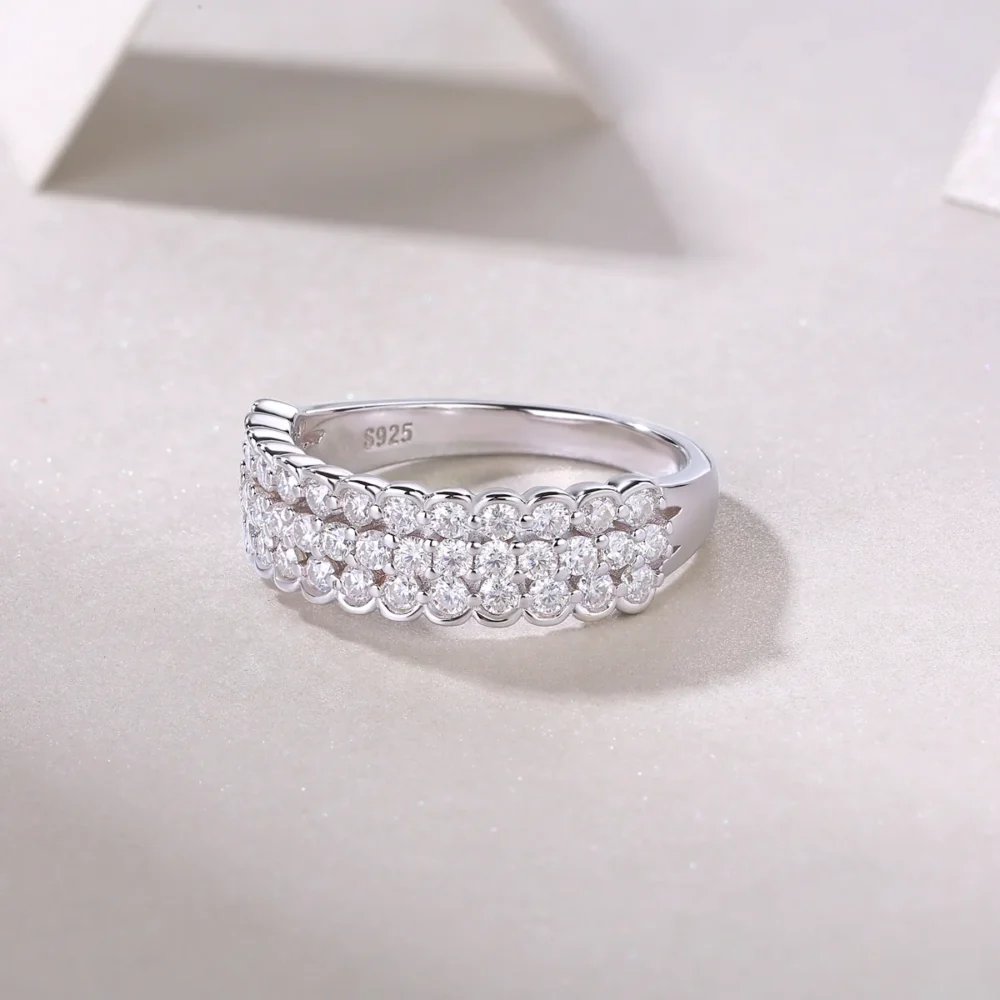 Triple Lace Half Eternity Ring - Image 4