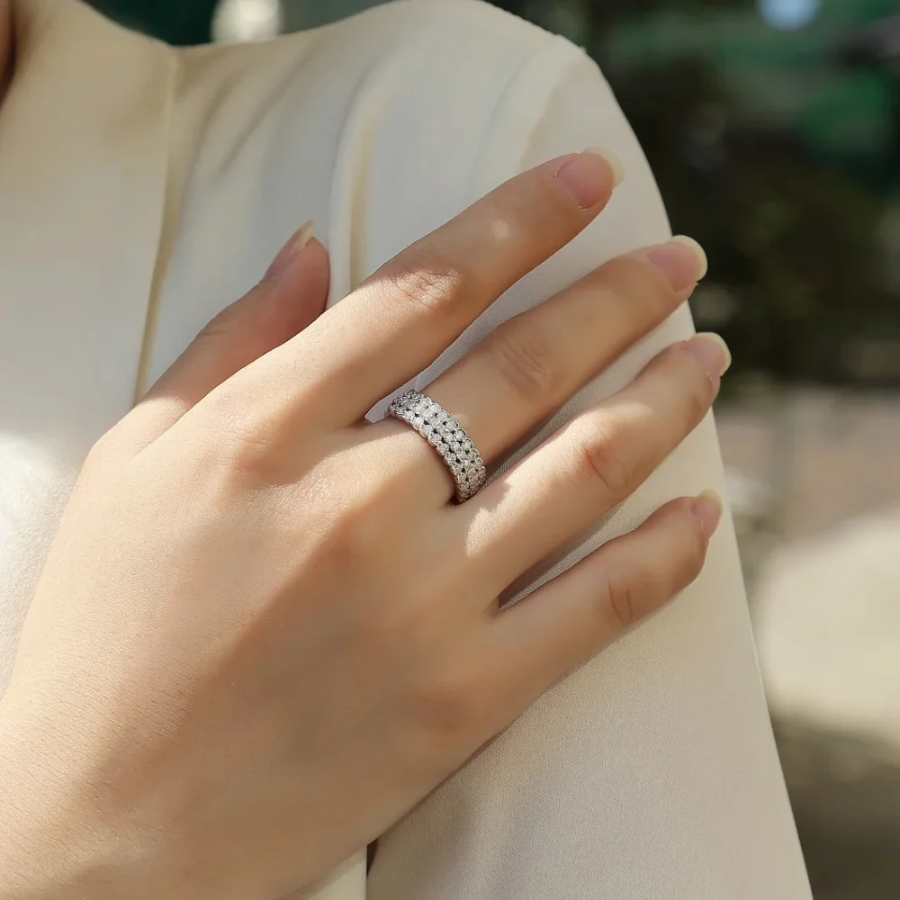 Triple Lace Half Eternity Ring - Image 2