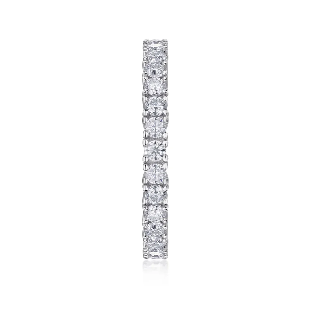 2.5mm Round Moissanite Eternity Ring - Image 4