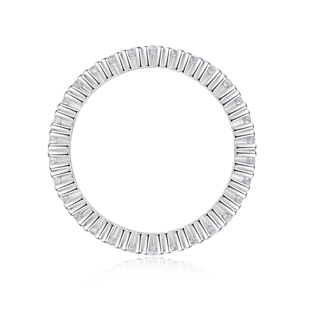 2.5mm Round Moissanite Eternity Ring - Image 6