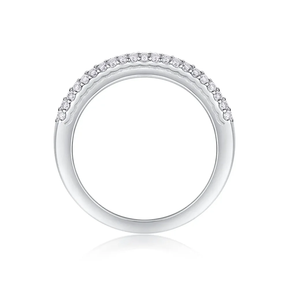 Round Pave Half Eternity Ring - Image 7