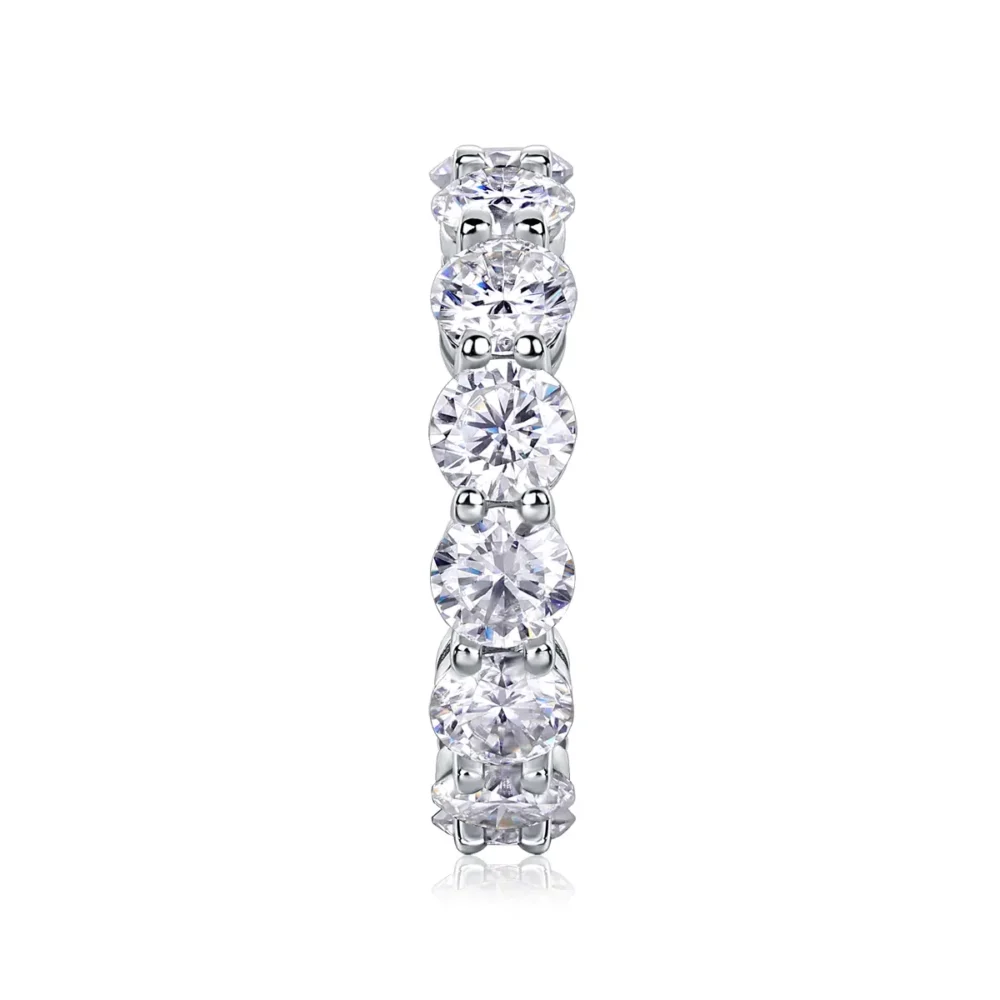 Round Moissanite Eternity Ring - Image 6