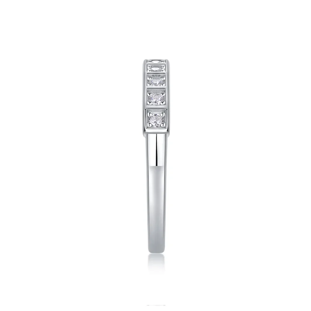 Moissanite Square-Set Eternity Ring - Image 6