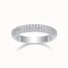 Round Pave Half Eternity Ring