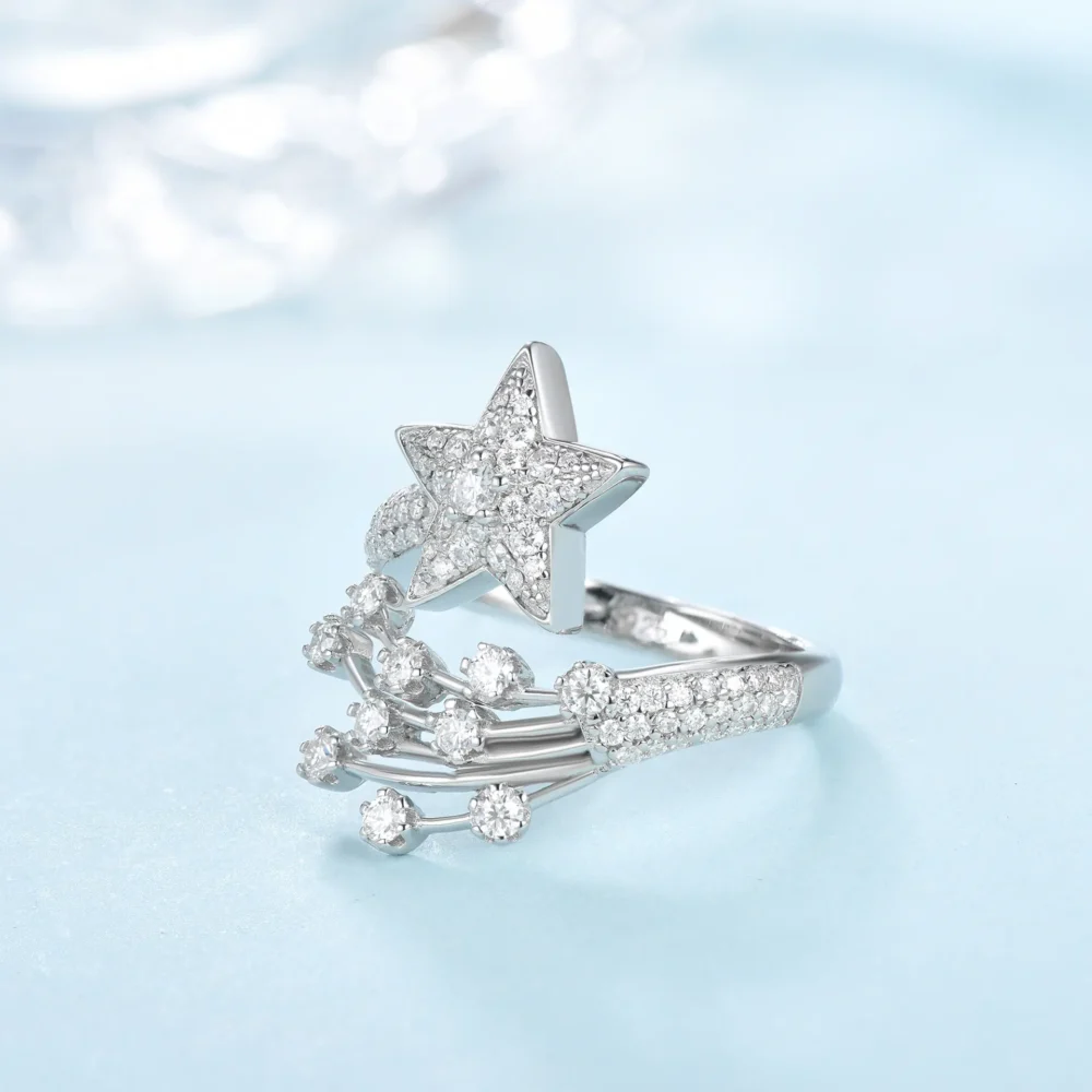Starlit Path Moissanite Ring - Image 6