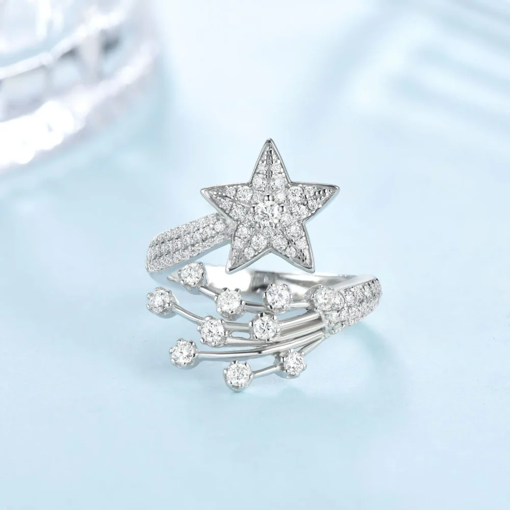 Starlit Path Moissanite Ring - Image 4