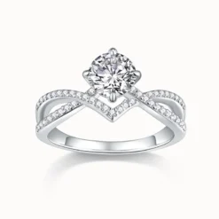 1ct Twist Side Stone Ring