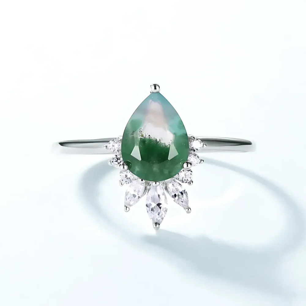 Pear Moss Agate Ring - Image 3