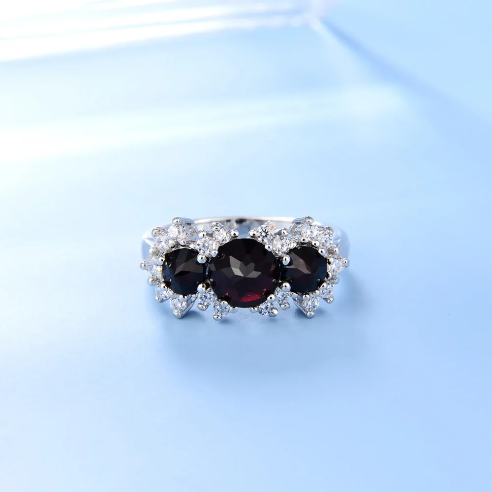 Gemstone Three Stone Ring - Image 3