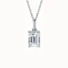 1ct/2ct Emerald Cut Moissanite Necklace