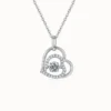 0.5ct Heart Concentric Moissanite Necklace