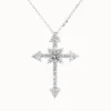 Moissanite Arrowhead Cross Necklace