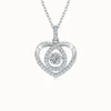 0.5ct Moissanite Beating Heart Necklace