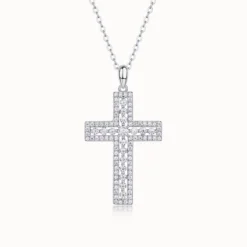Moissanite Cross Necklace