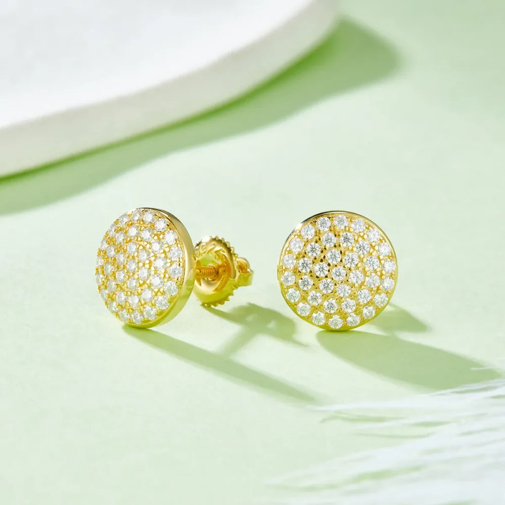 Moissanite Screw Hip Hop Earrings - Image 5