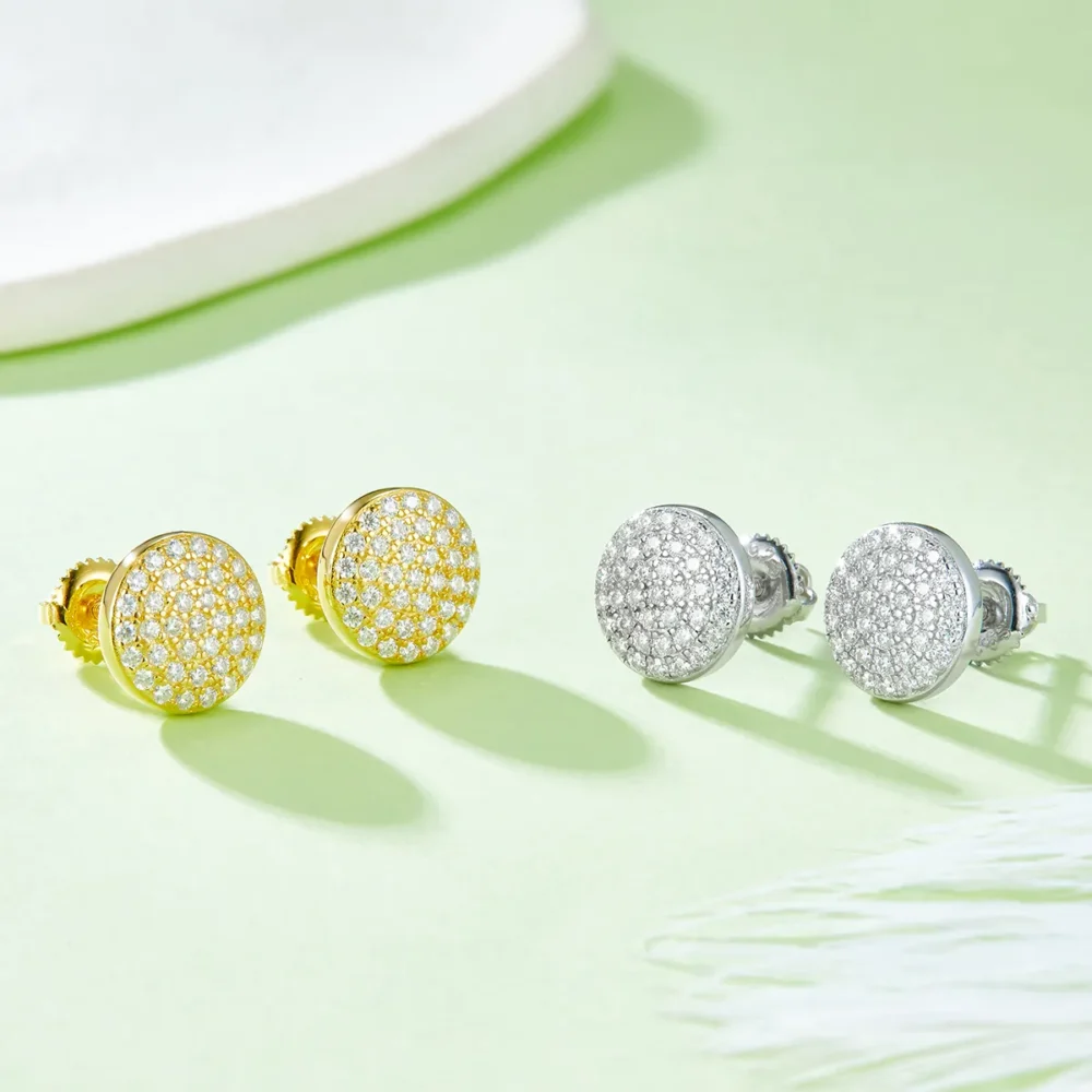 Moissanite Screw Hip Hop Earrings - Image 4