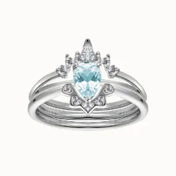 Pear Cut Topaz Stackable Ring