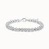 Round Cluster Tennis Bracelet